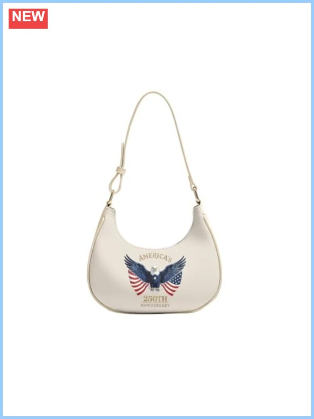 PU Leather Crescent Shoulder Bag Animal Floral Print Underarm Purse